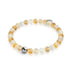 Bracelet en perles de citrine | Argent | Pierres précieuses de guérison